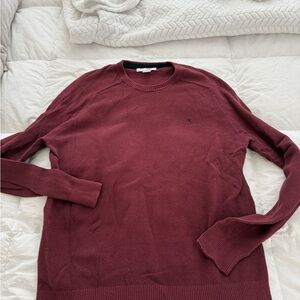 Original Penguin Men's Maroon Crewneck Sweater